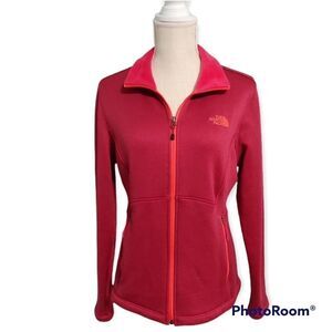 The North Face Agave Heathered Red fleece full zip jacket